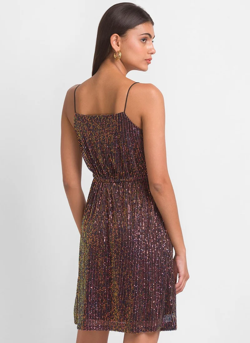 globus Globus Women Animal Print Net Fit & Flare Party Dress